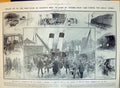 Old 1910 Railway Train France Motor Cars Dieppe Calais Lorries Touris 20th