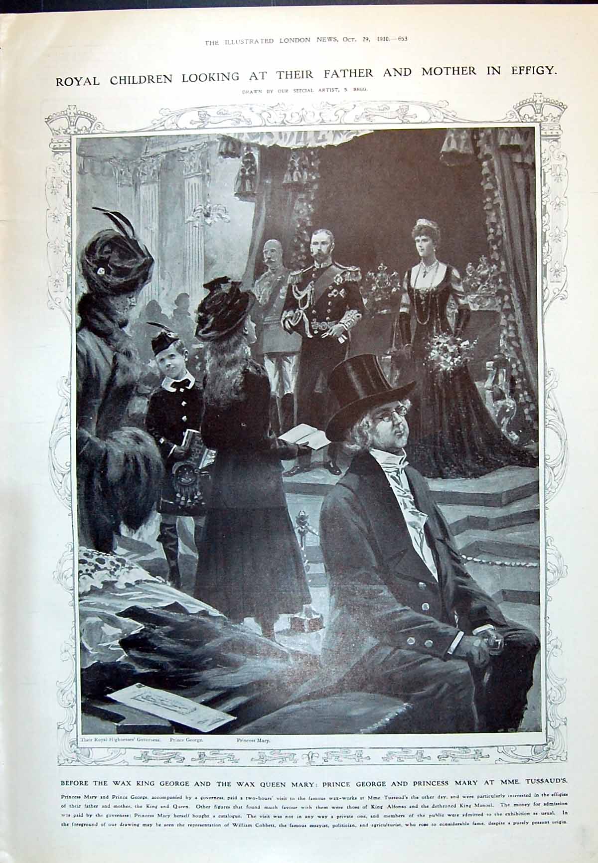Old 1910 Royal Children Prince George Mary Queen Mary King Tussauds A 20th