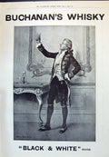 Antique Print 1910 Buchanan'S Black White Scotch Whisky Man Glass Davidson 20th