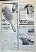 Old 1910 Hair Health Brush Quaker Oats Foot Adjustable Chair Denoual 20th