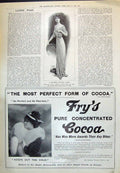 Antique Old Print Graceful Evening Gown Fashion 1910 Fry'S Concentrated Cocoa