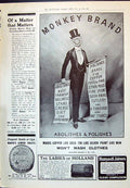 Old 1910 Advertisement Monkey Brand Soap Jules Denoual Hunyadi Janos 20th