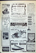 Old Print 1910 Jongh Cod Liver Oil Carters Bed Table Ellimans Kropp Razor 20th