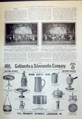 Old Print 1910 Theatre Milton L'Allegro Handel'S Music Savoy Gsmith Plan 20th