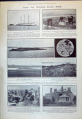Antique Print 1910 Japanese Explorers Ship GMining Germant Cobras Wireless 20th