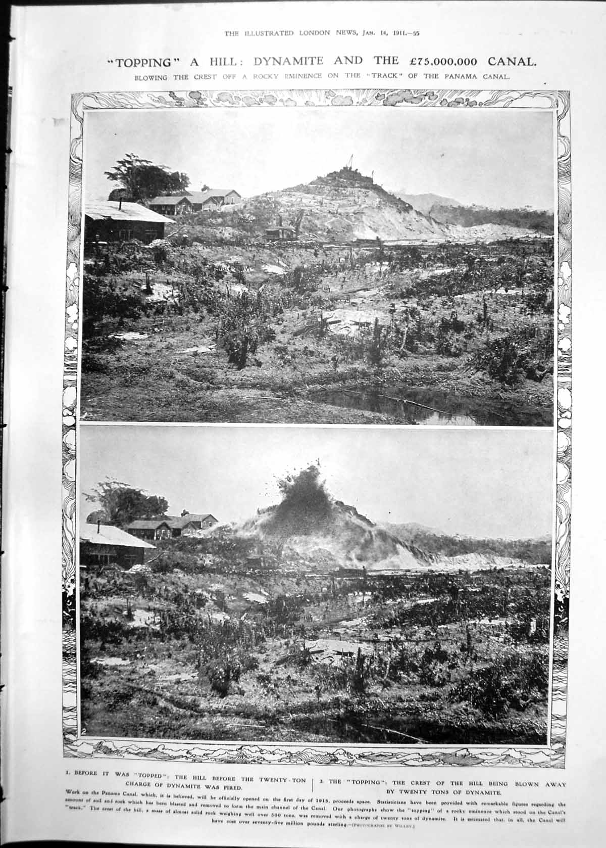 Print Topping Hill Panama Canal Route Portraits Players Playhouses 1911 055RP