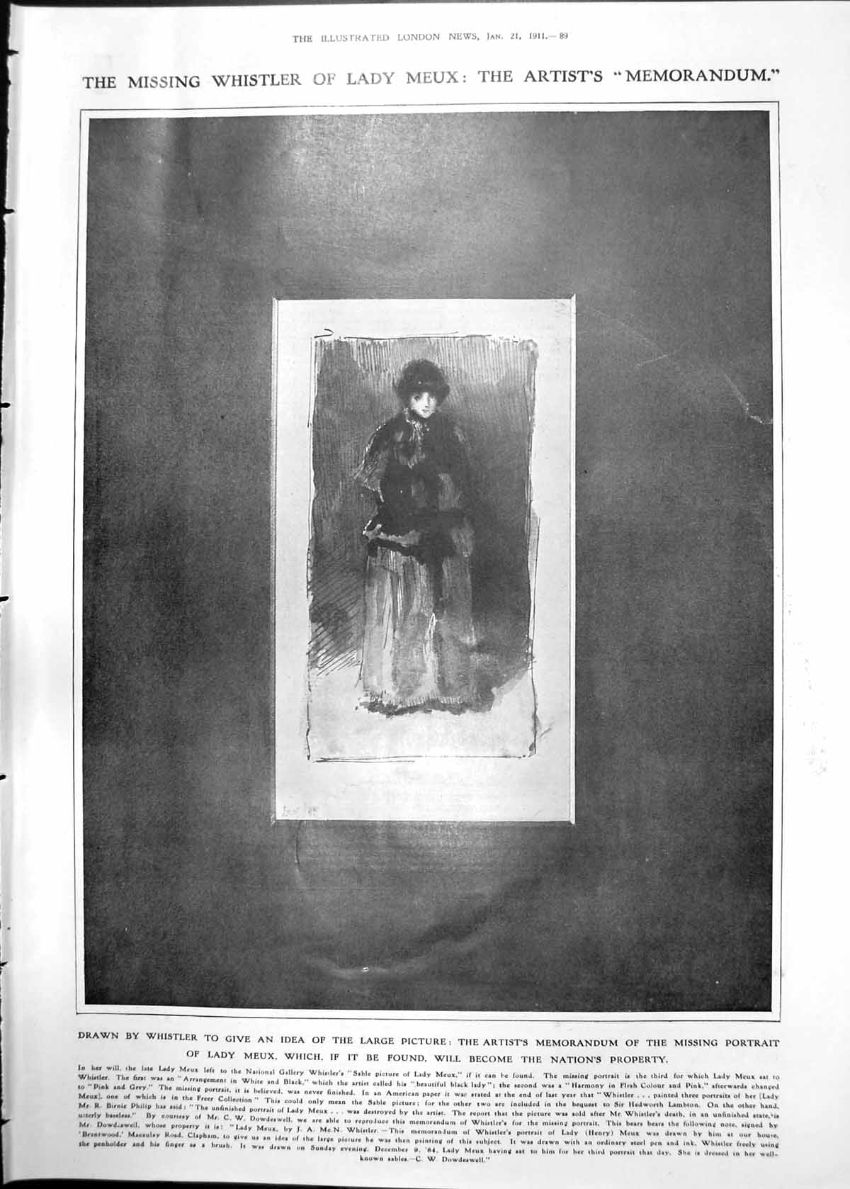 Old Missing Whistler Lady Meux Determining Blood By New Method 1911 089RP 20th