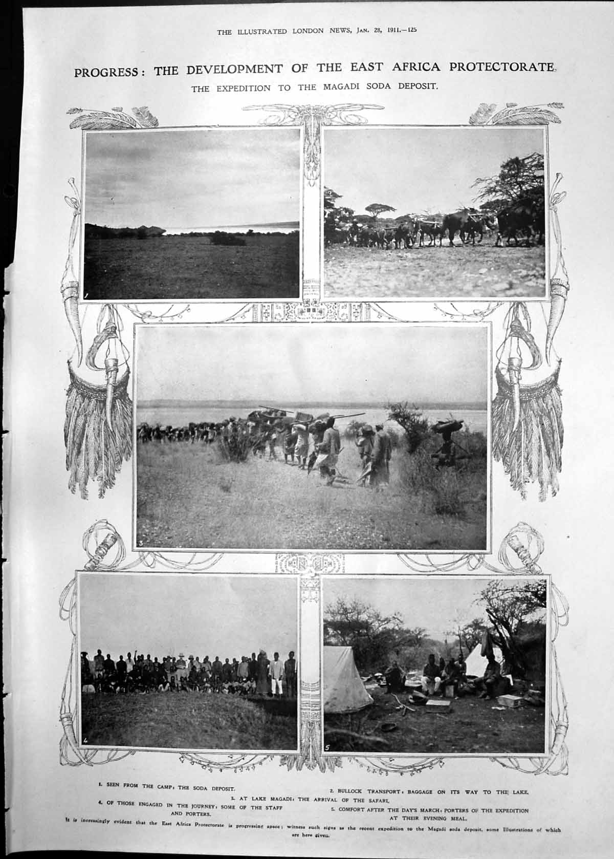 Old Print Development East Africa Magadi Soda Revolt Mexico Guerrilas 1911 125RP