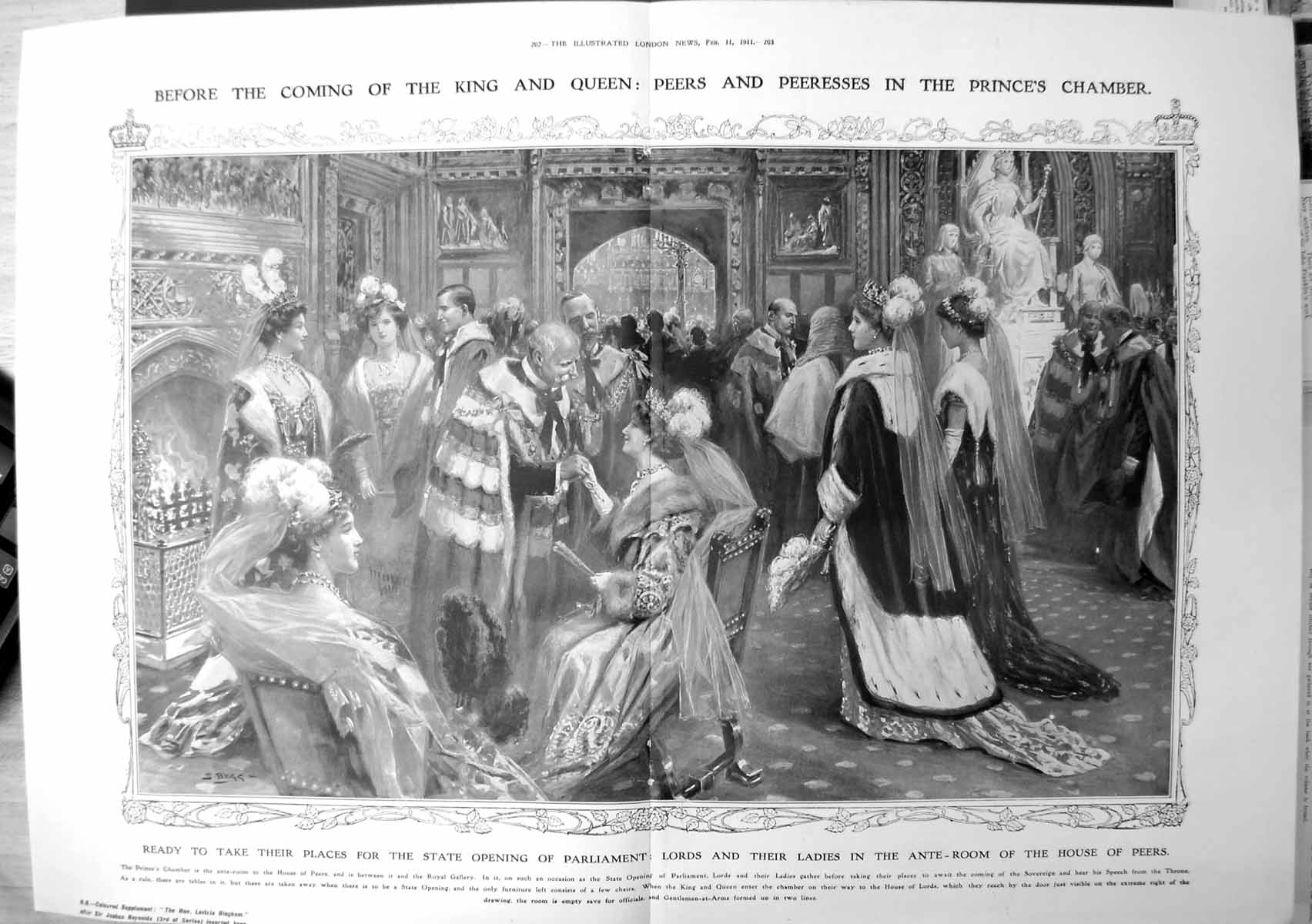 Old Peers Peeresses Prince'S Chamber State Opening Parliament 1911 202TP 20th
