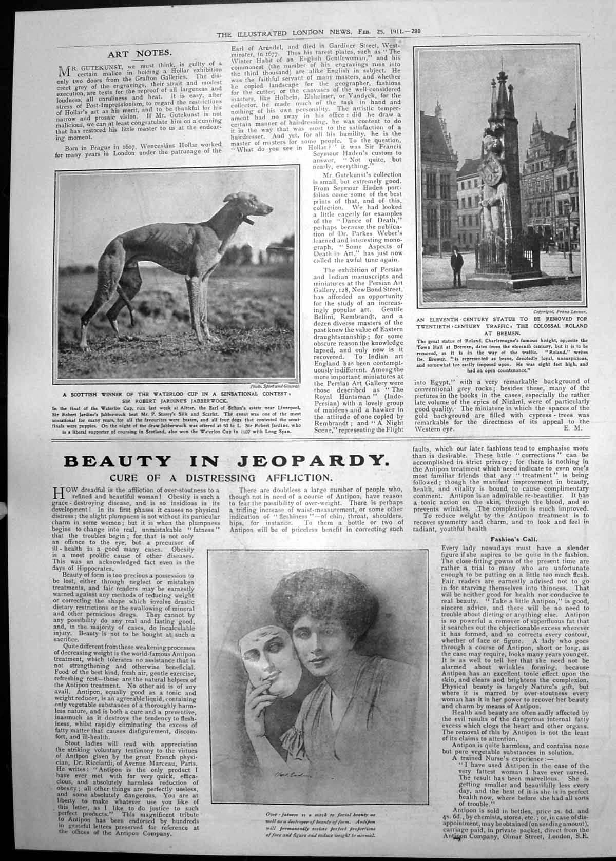 Old Jabberwock Winner Waterloo Dog Racing Cup Statue Bremen 1911 280P 20th