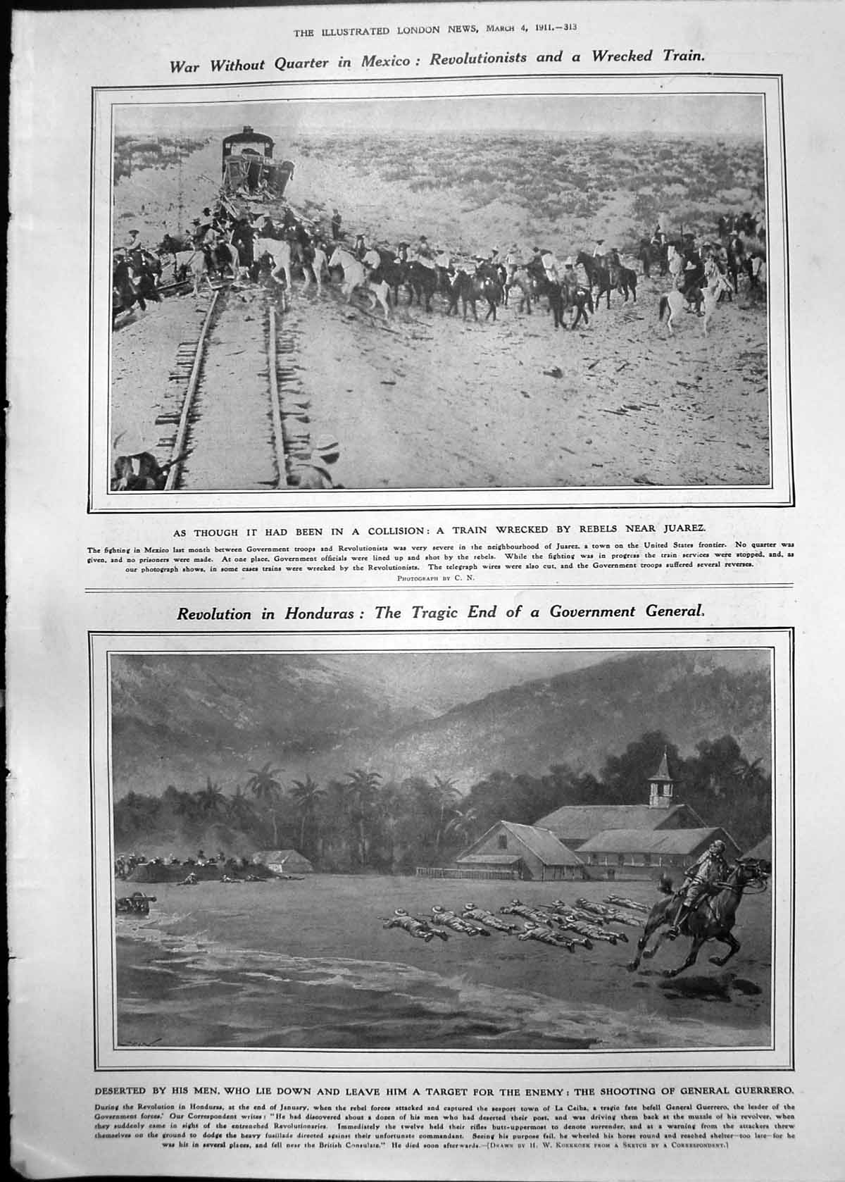 Old Print Revolutionists Mexico Honduras Sea-Dyaks Borneo Scenes Life 1911 313RP