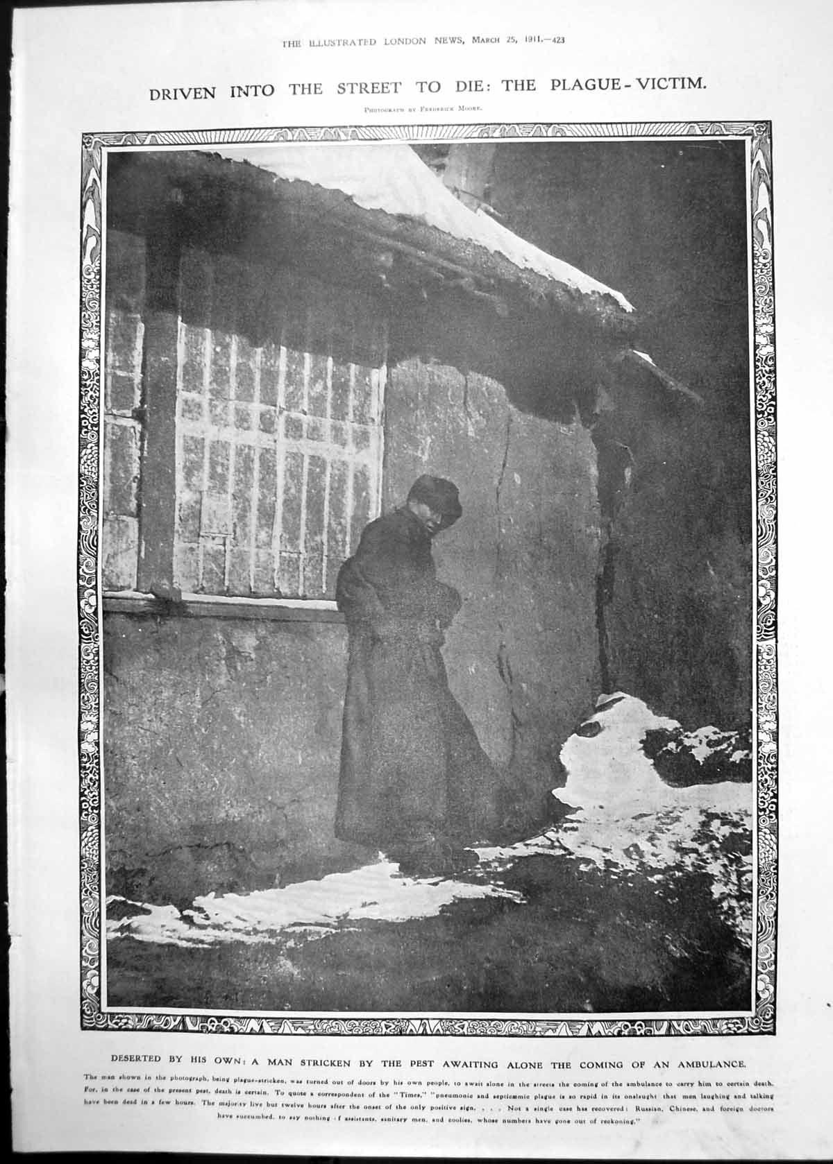 Old Man Stricken Plague Left Die Cliff Castles Cave Dwellings 1911 423RP 20th