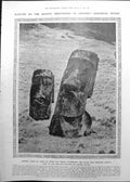 Old Colossal Heads Easter Island Playhouses Actors Actresses 1911 433RP 20th