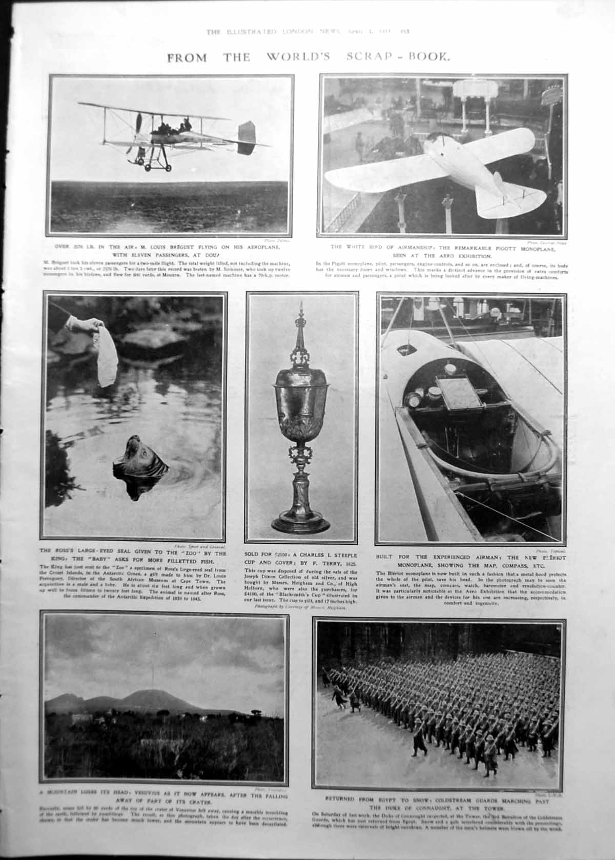 Old Passenger Aeroplane Pigott Monoplane Wax Mask Robespierre 1911 453RP 20th