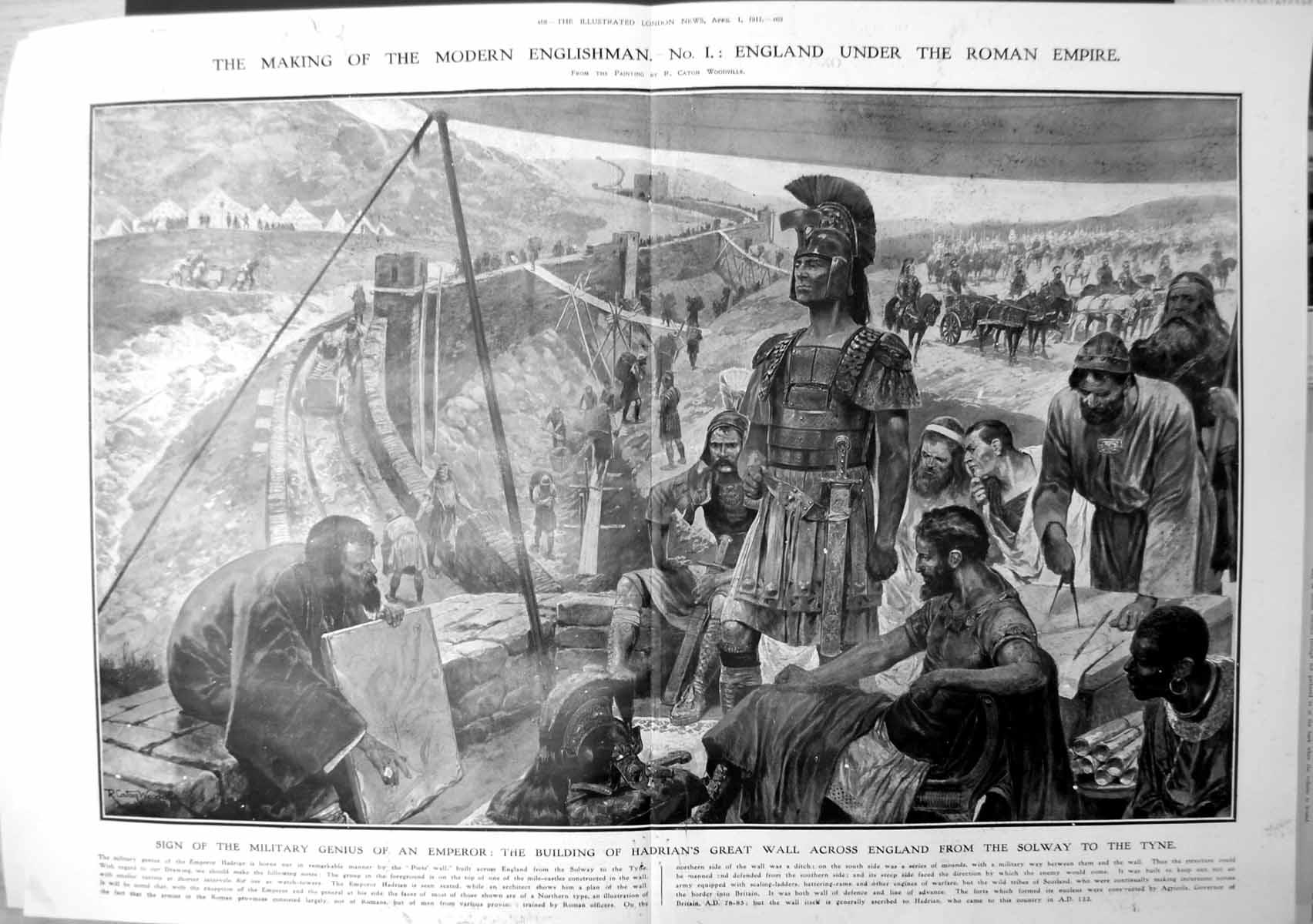 Old Making Modern Englishman Under Roman Empire Hadrian'S Wall 1911 468TP 20th