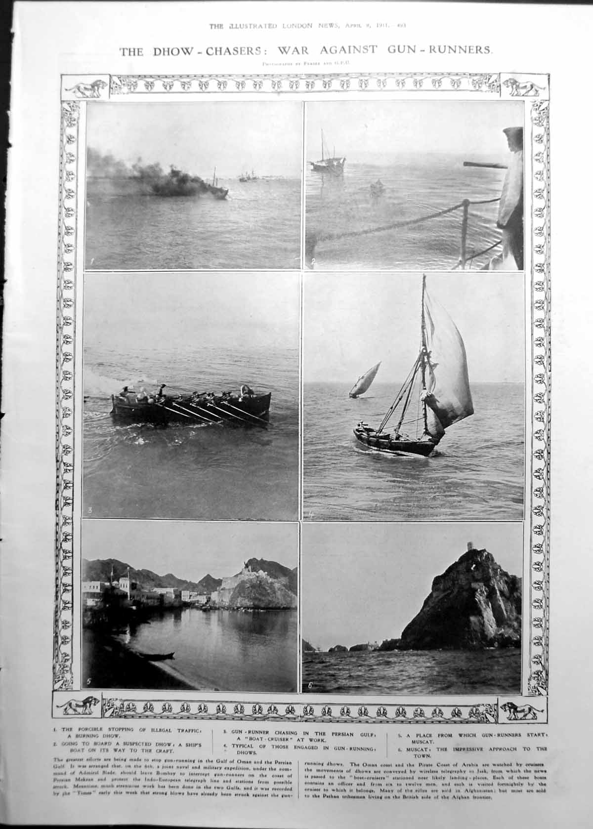Print Dhow Chasers Race Against Gun Runners Portraits C.F. Williams 1911 493RP