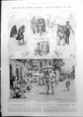 Old Print Life Constantinople Sketches Artist During Aeroplane Flight 1911 497RP