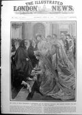 Old Print Her Majesty Washing The Feet Poor Women Holy Thursday 1911 565P 20th