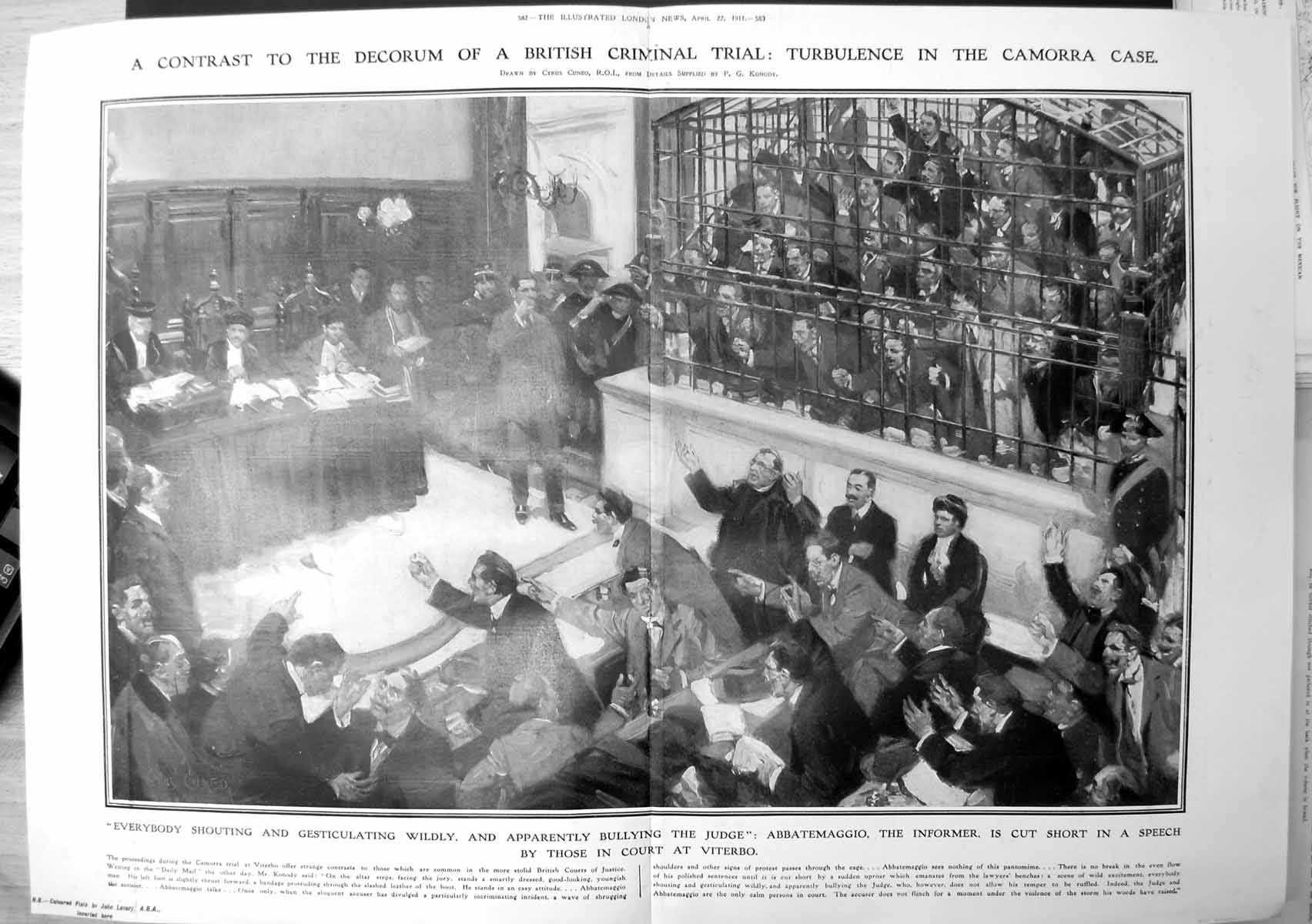 Old Turbulence In Camorra Case Bullying Judge Abbatemaggio 1911 582TP 20th