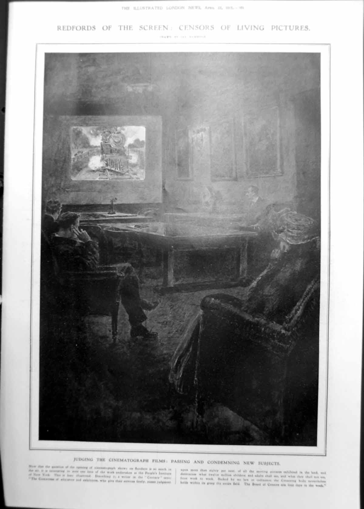 Old Censors Screen Pictures Covent Garden Opera Personalities 1911 585RP 20th