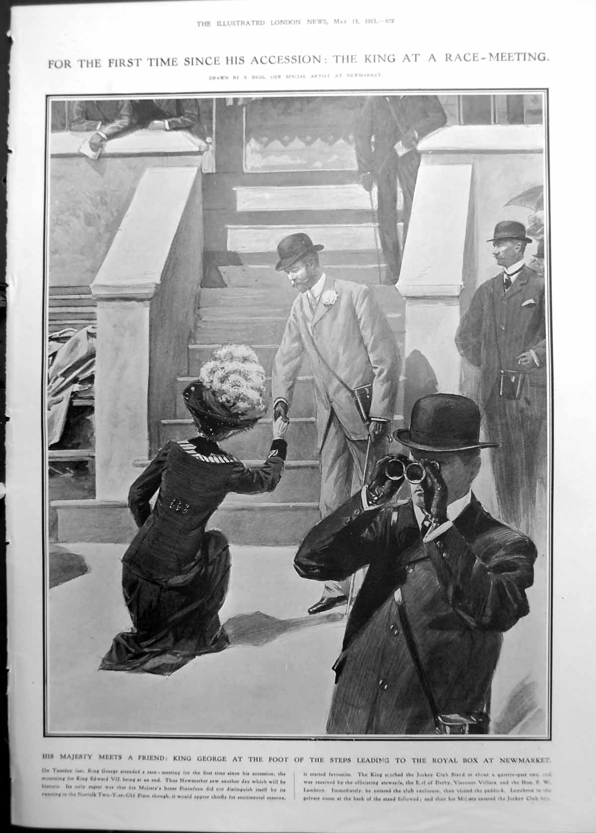 Old Print King Race-Meeting Her Highness Nawab Begum Bhopal Portraits 1911 677RP