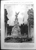 Old J Pennell Queen Victoria Monument Dinosaur Bones E Africa 1911 729RP 20th