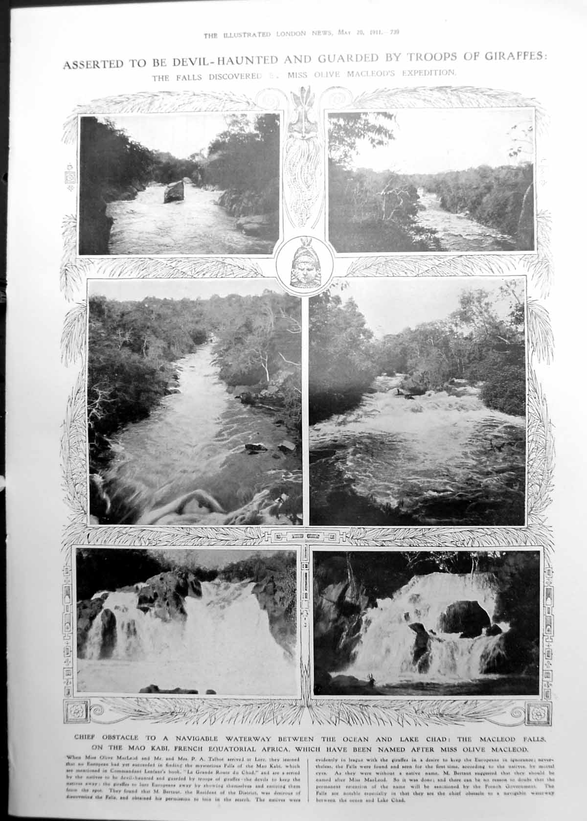 Old Olive Macleod Woman Traveller Africa Falls London Pageant 1911 739RP 20th