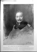 Old Colour German Emperor Portrait Cambridge University Line 1911 742RP 20th