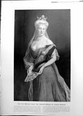 Old Print Colour German Empress Portrait Diamond Mining Cross Section 1911 743RP