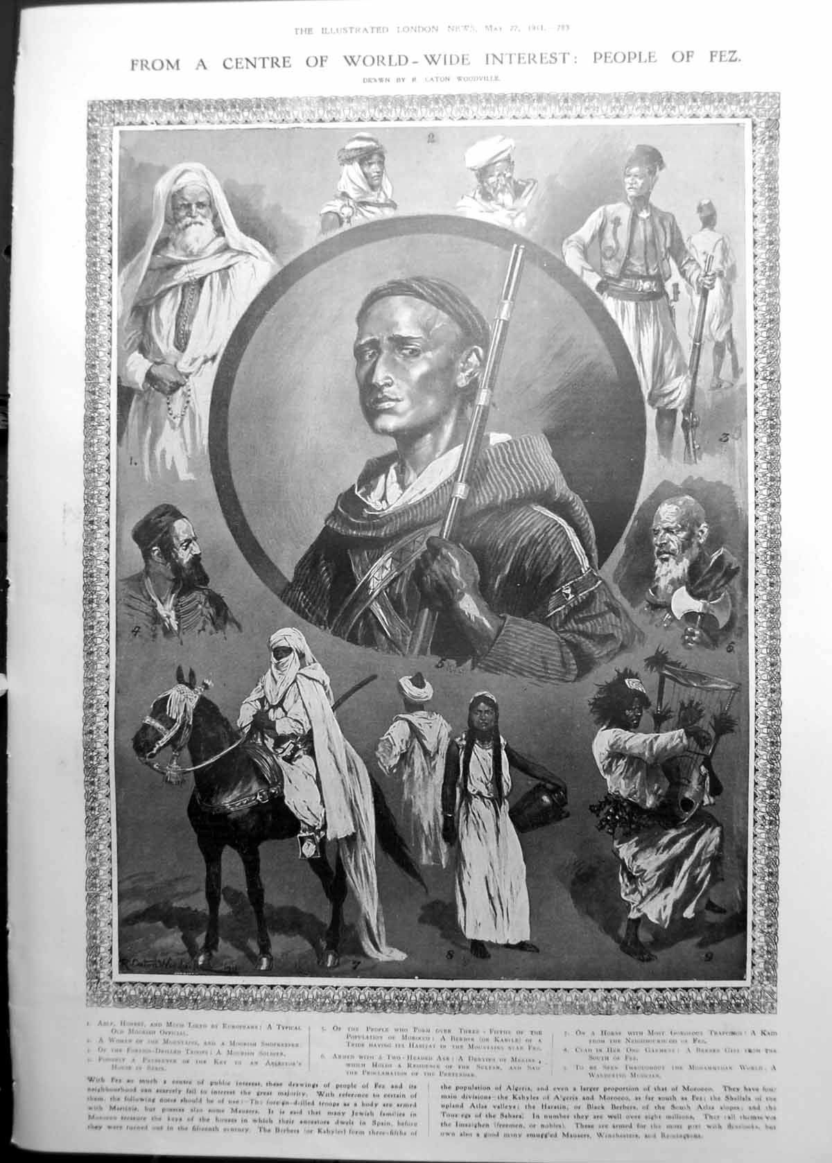 Print People Fez R. Caton Woodville Chevalier D'Eon Male Or Female 1911 783RP