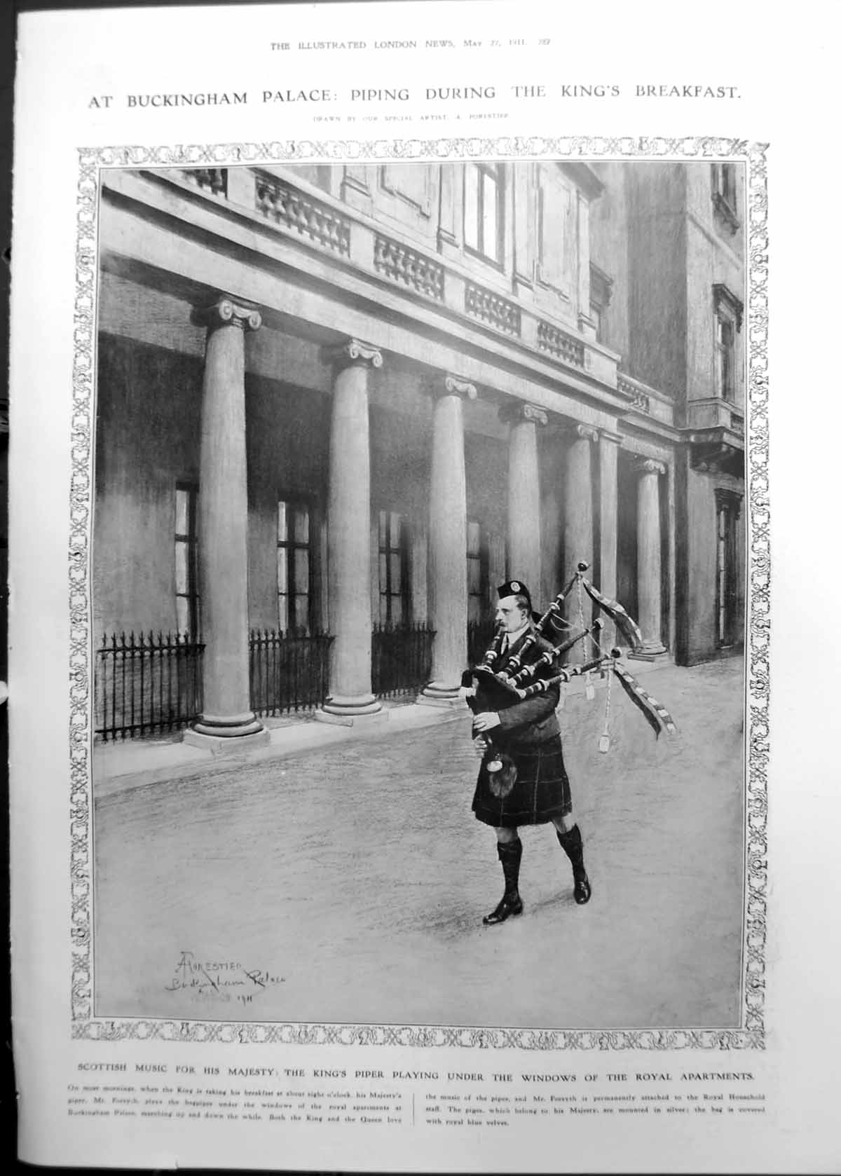 Old Piping Buckingham Palace Raeburn Mrs Robertson Williamson 1911 787RP 20th