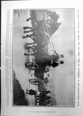 Old Print Their Majesties Attend Derby Epsom Horse Carriage Portraits 1911 829RP