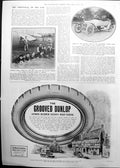 Old Print Walter Benson First London Air Victim Crossley Car Dunlop Ad 1911 876P