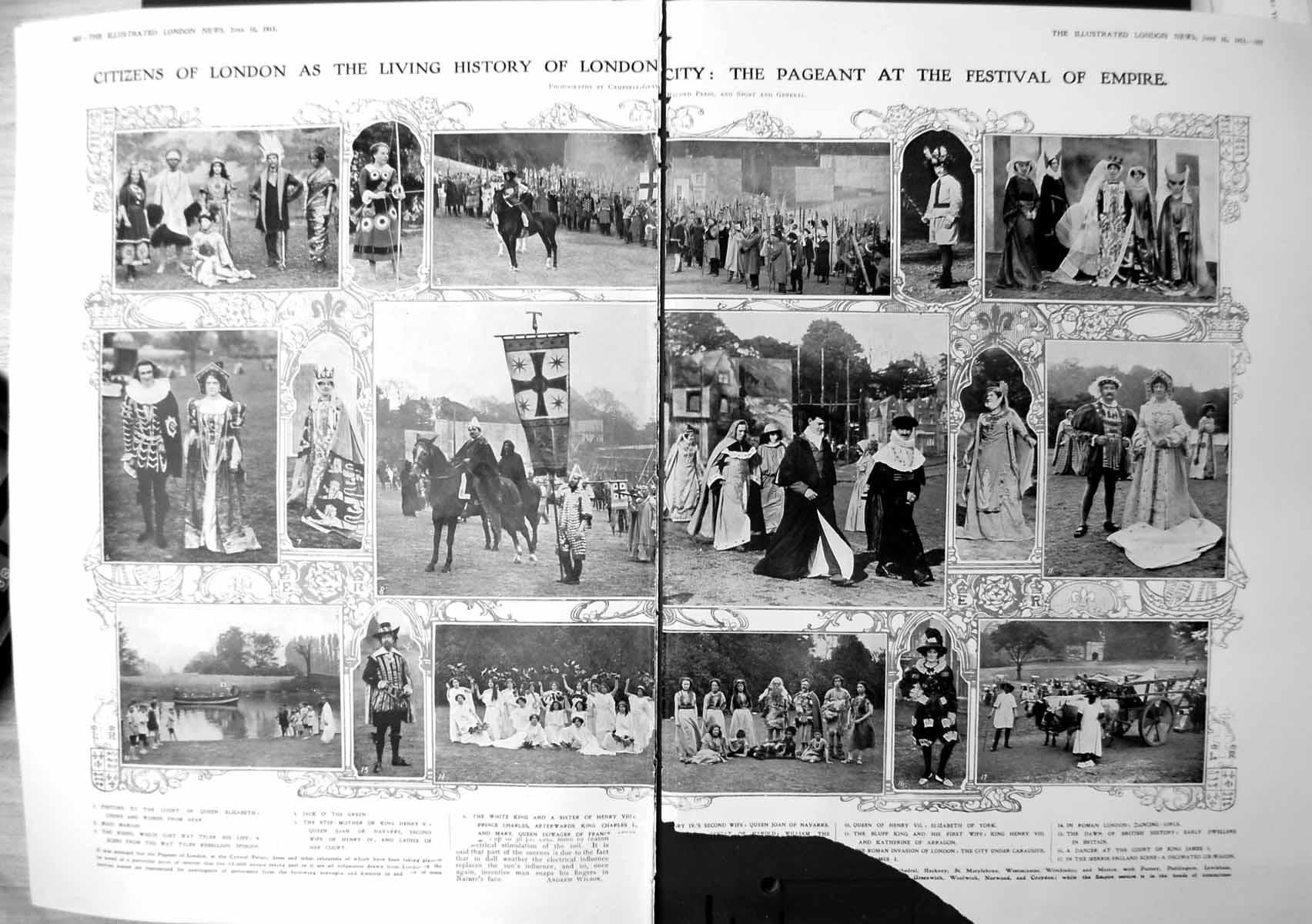 Old London Pageant Festival Empire Players Visitors Damaged 1911 902TP 20th