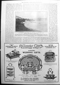 Antique Print New Quay Harbour Cardigan Bay West Wales G.W.R. Line 1911 924P