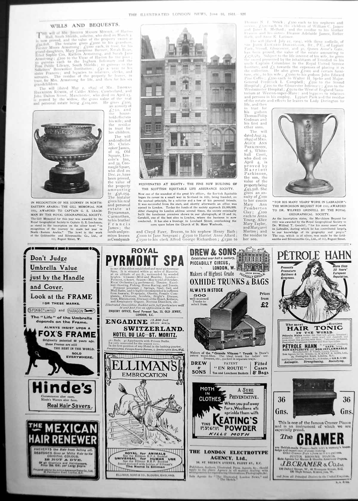 Old Scottish Equitable Life Insurance Society Building Revamped 1911 926P 20th