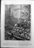 Old Print Boulders Drop Pass Turks Artillery Dr. W.G. Grace Cricketer 1911 935RP