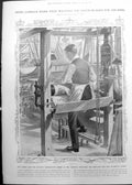 Old Print Weaving Brocade Her Majesty'S Gown Marble Bust Replica Eros 1911 945RP