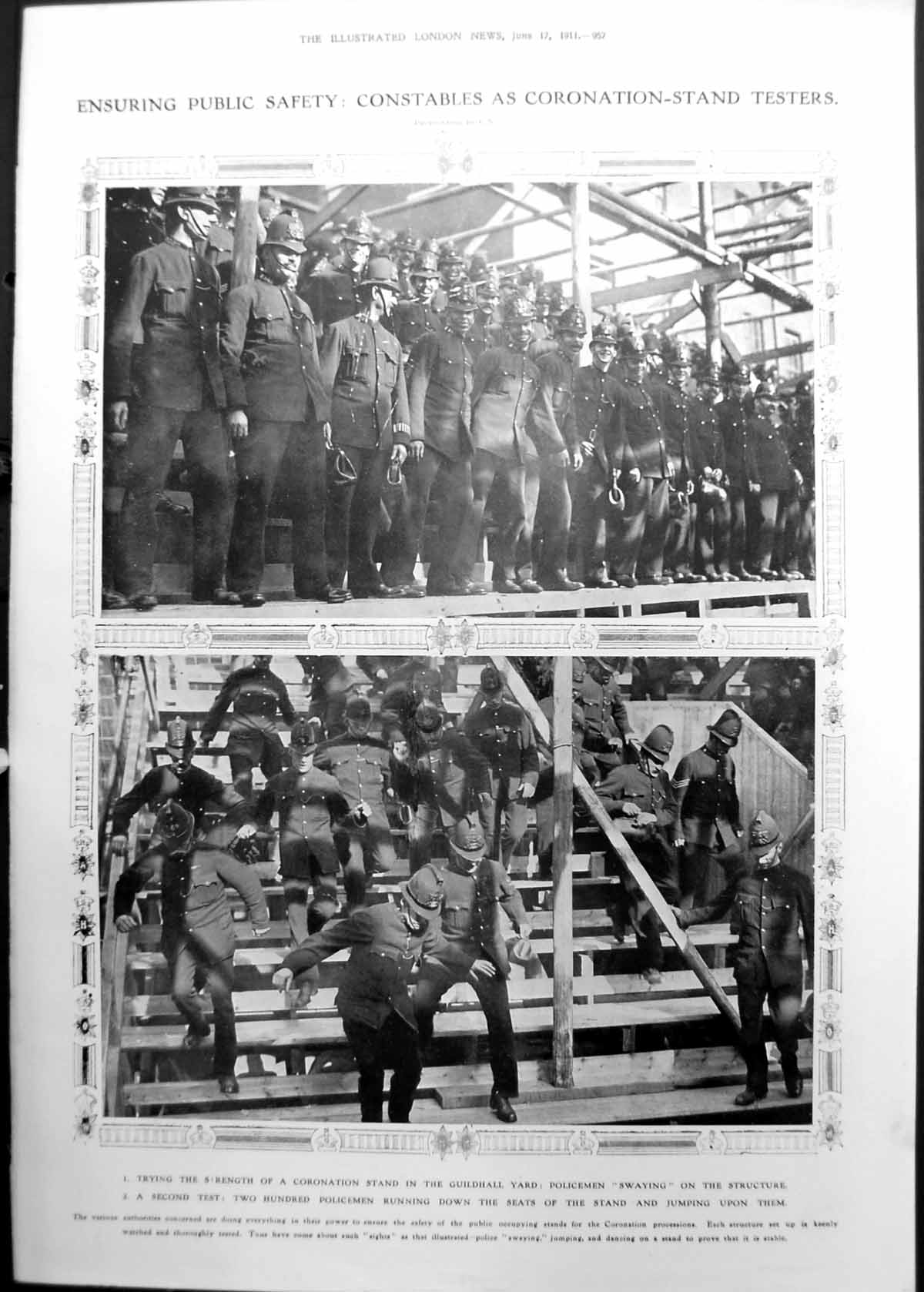 Old Constables Test Strength Coronation Stands Traction Engine 1911 957RP 20th