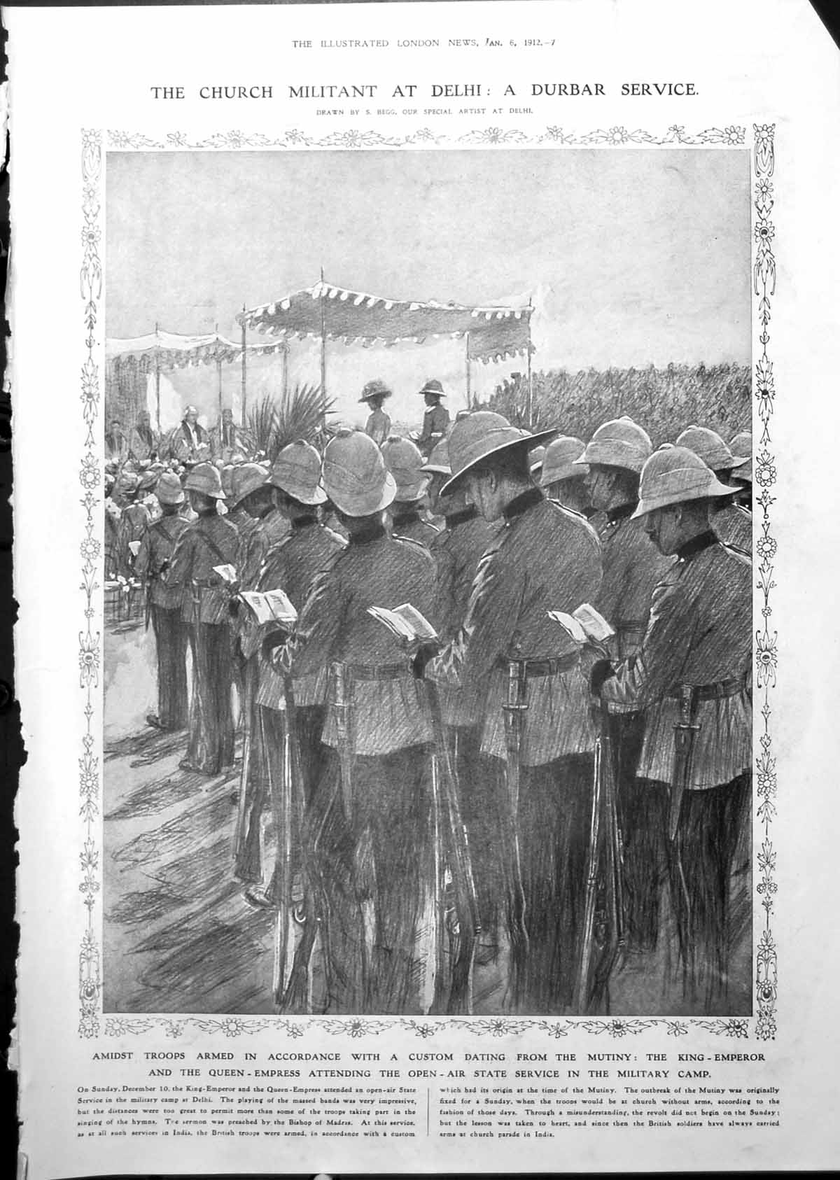 Old King Emperor Durbar Service Camp Delhi Visitors Memsahib Judge 1912 20th