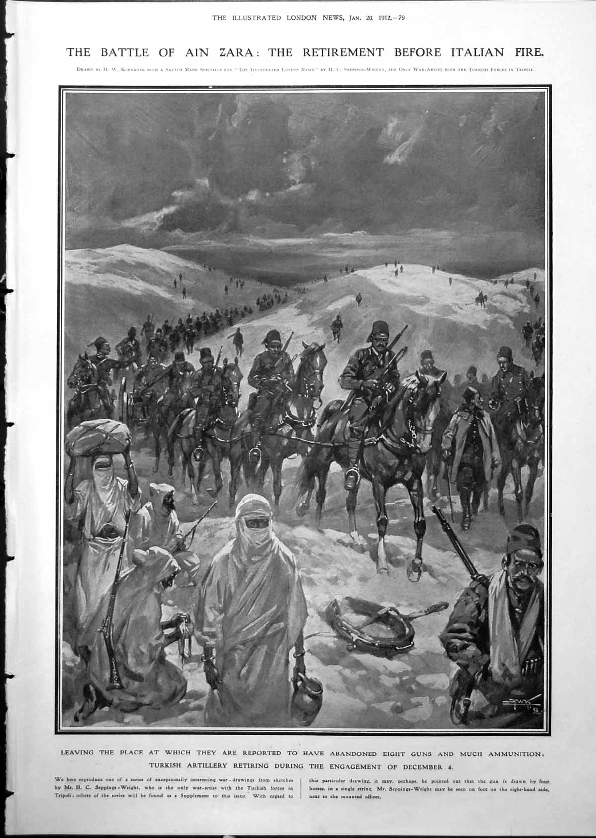 Old Battle Ain Zara Turkish Artillery Retire Coal Navy Yard Chatham 1912 20th