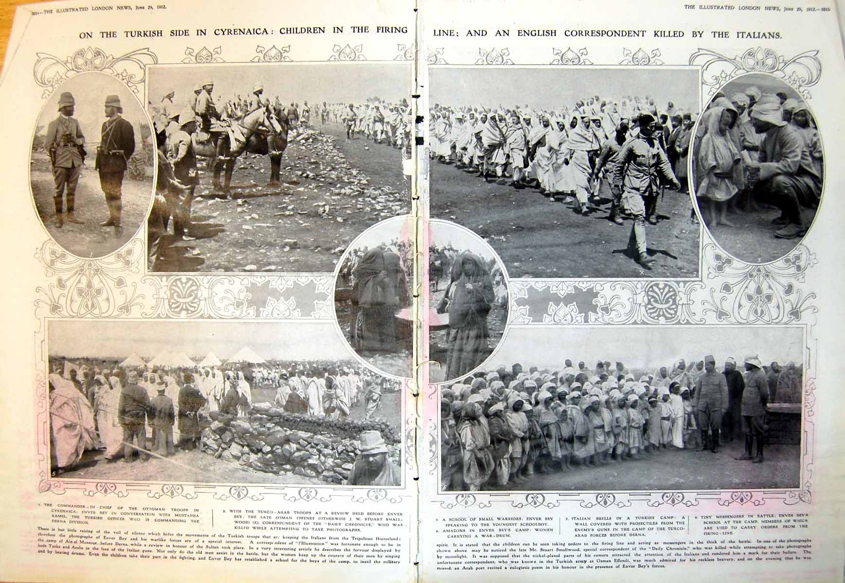 Old Print Cyrenaica Children Firing Line Dogs Fair Bethnal Green 1912 Damaged 10