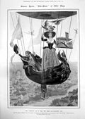 Print Captive First Gas Balloon 1787 Leloir First Globe Theatres Cockpit 1912