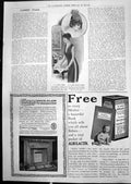 Old Print House Gown Dark Velvet Toque Carron Firegrates Albulactin 1912 20th