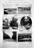Old Print Brandon Manitoba Logs Cattle Chateau Frontenac Quebec Map 1912 20th