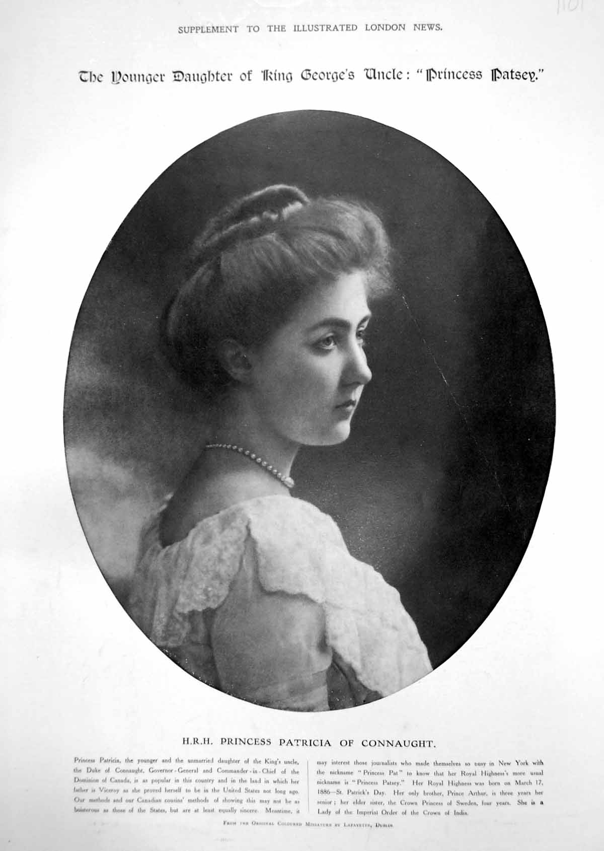 Old H R H Princess Patricia Connaught Younger Daughter Kings Uncle 1912 20th