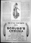 Antique Print Graceful Dance Gown Scrubbs Ammonia Turkish Bath Stains 1912 20th