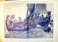 Print Ships Father English Navy Dorset Coast King Alfreds First Sea Fight 1912
