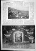 Old Print Cosmopolitan Rendezvous Europe Panoramic View Monte Carlo 1912 20th