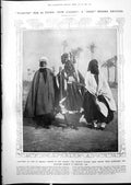 Old Print Masked Tuareg Chief Captured China Becomes Republic Temple 1912 20th